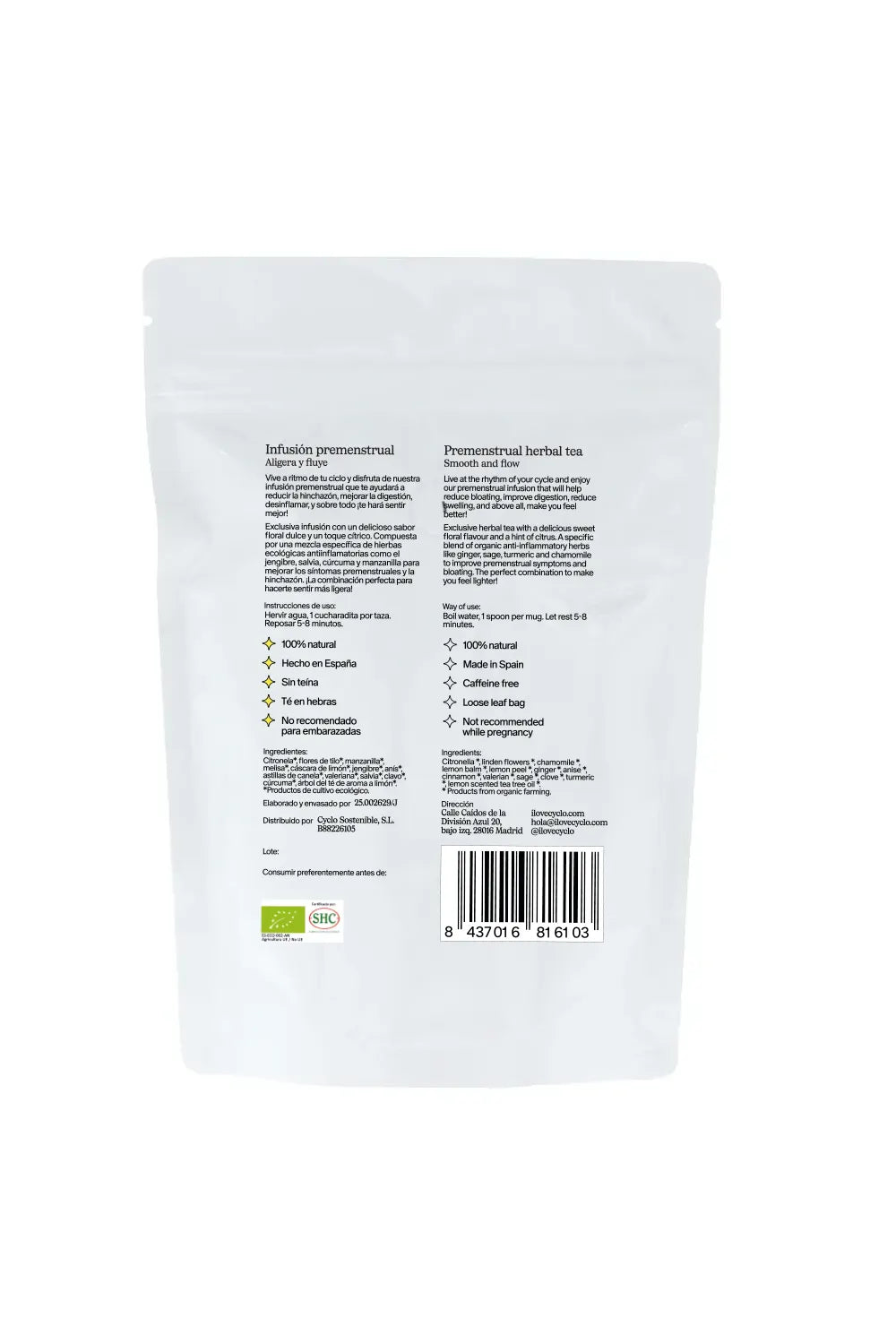 Infusión Premenstrual Antiinflamatoria